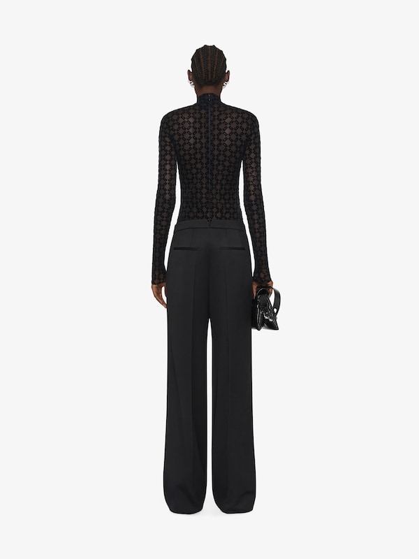 Givenchy Bodysuit In Monogram 72 Tulle