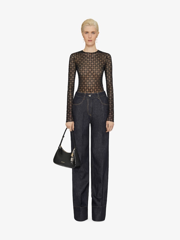 Givenchy Bodysuit in shiny monogram 72 tulle