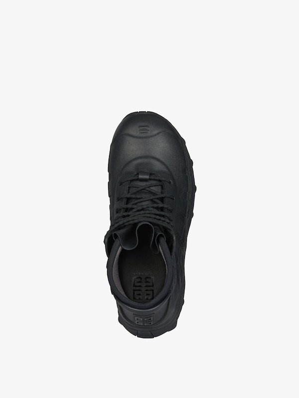 Givenchy Bogs Lace Up Boots In Rubber And Neoprene