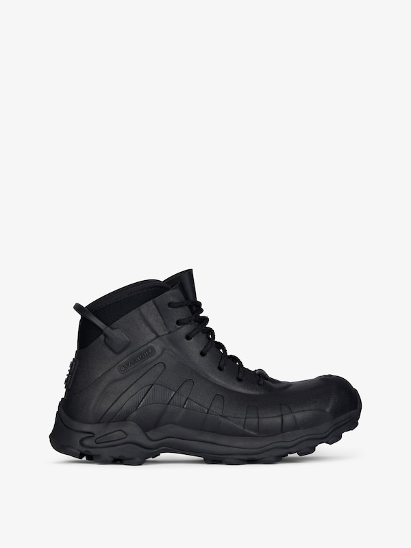 Givenchy Bogs lace up boots in rubber and neoprene