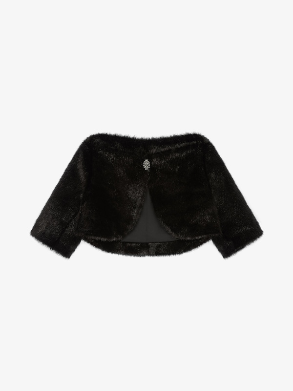 Givenchy Bolero In Faux Fur With Crystal Detail