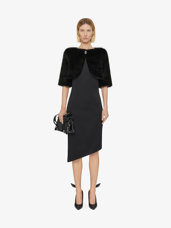 Givenchy Bolero in faux fur with crystal detail