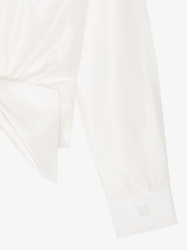 Givenchy Bow Shirt In Taffetas With 4G Detail