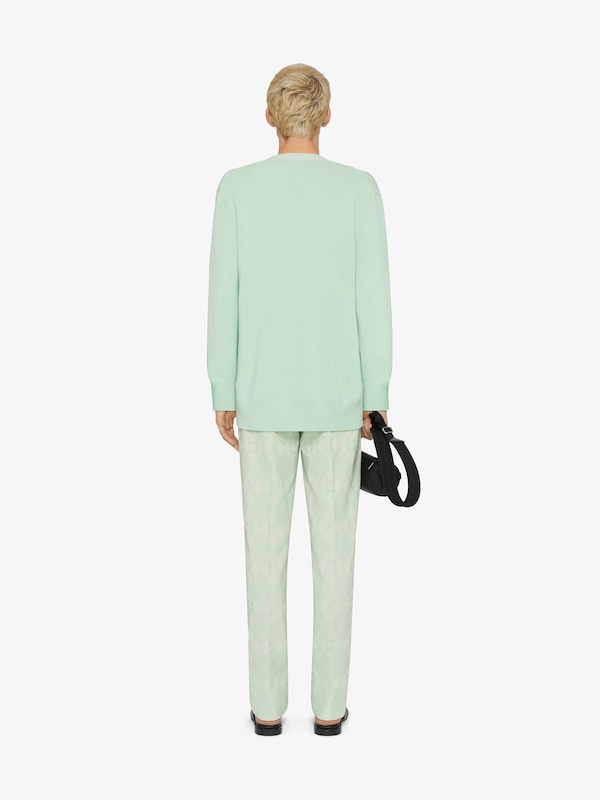 Givenchy Cardigan In Monogram 72 Argyle Wool