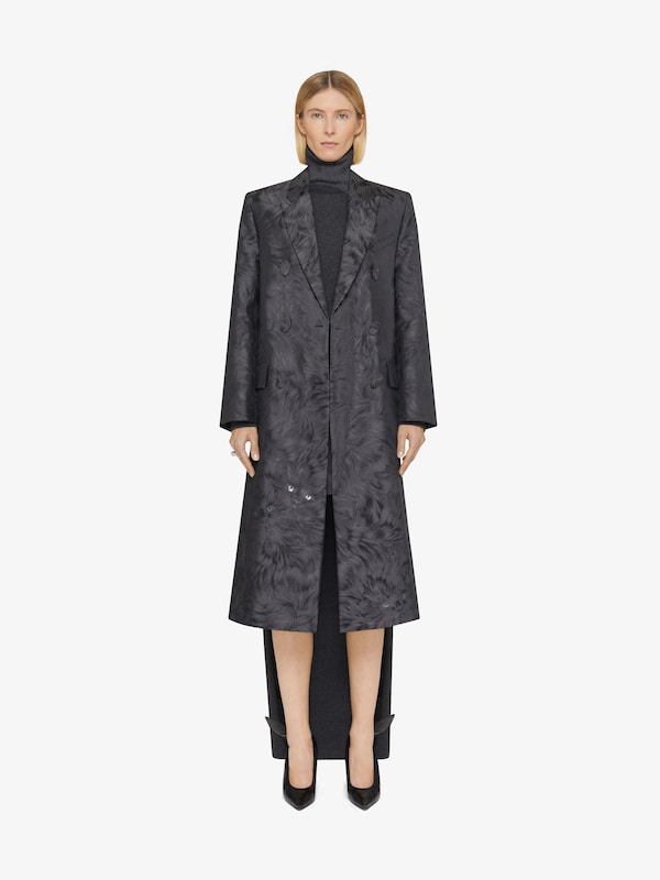 Givenchy Coat In Cat Jacquard
