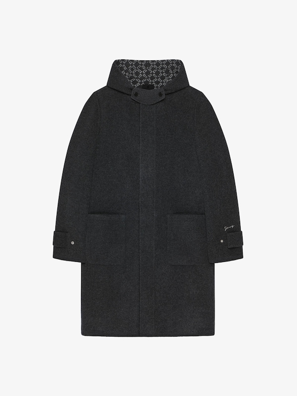 Givenchy Coat In Wool And Monogram 72 Jacquard