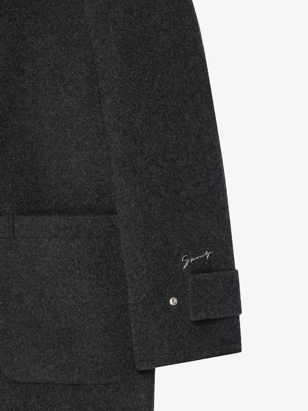 Givenchy Coat In Wool And Monogram 72 Jacquard