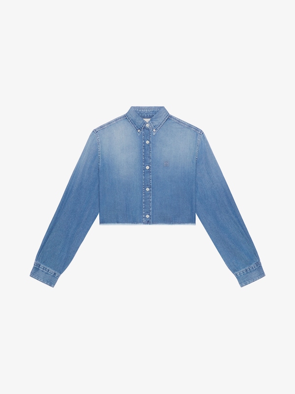 Givenchy Cropped Shirt In Denim