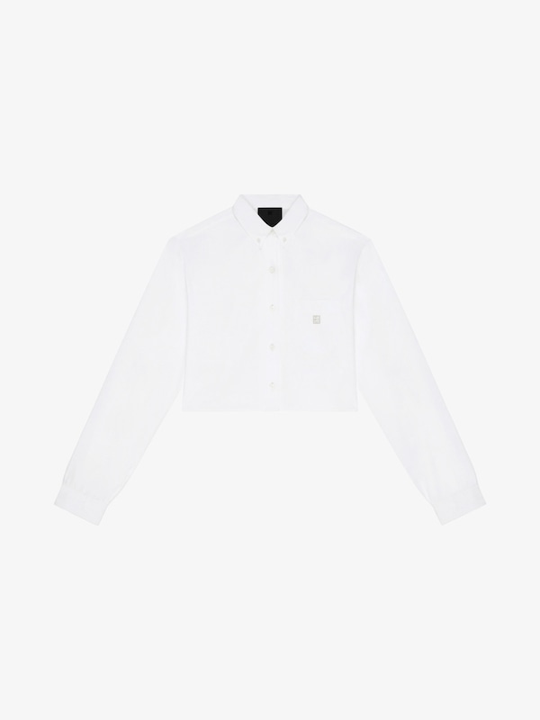 Givenchy Cropped shirt in poplin with 4G detail