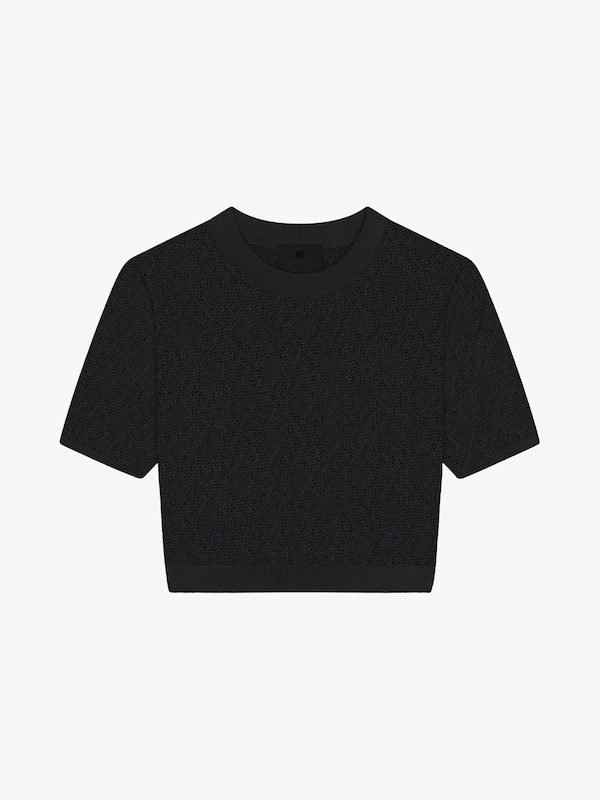 Givenchy Cropped Sweater In Monogram 72 Jacquard
