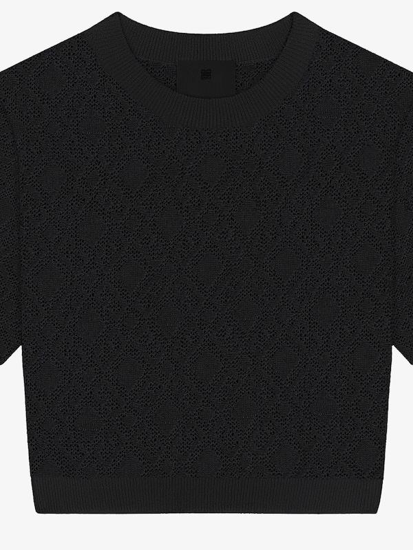 Givenchy Cropped Sweater In Monogram 72 Jacquard