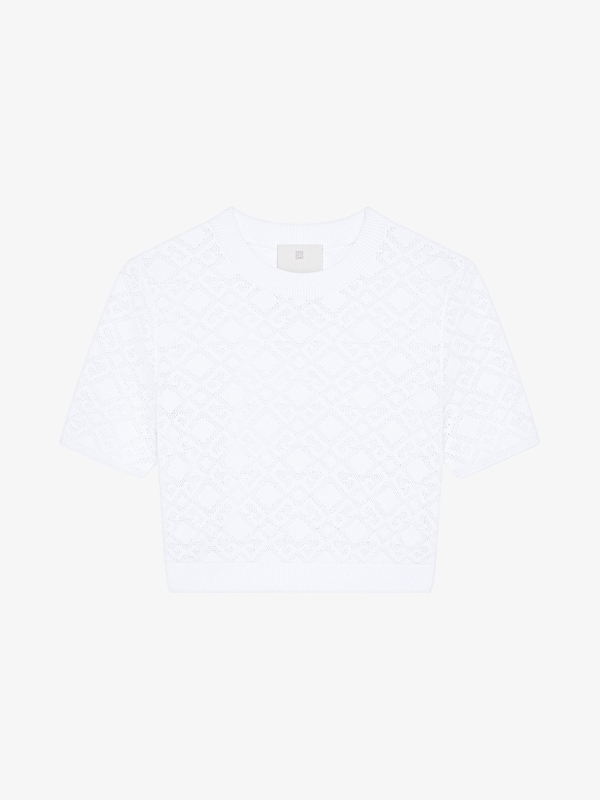 Givenchy Cropped Sweater In Monogram 72 Jacquard