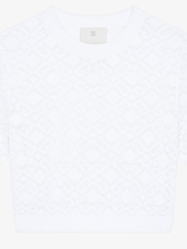 Givenchy Cropped Sweater In Monogram 72 Jacquard