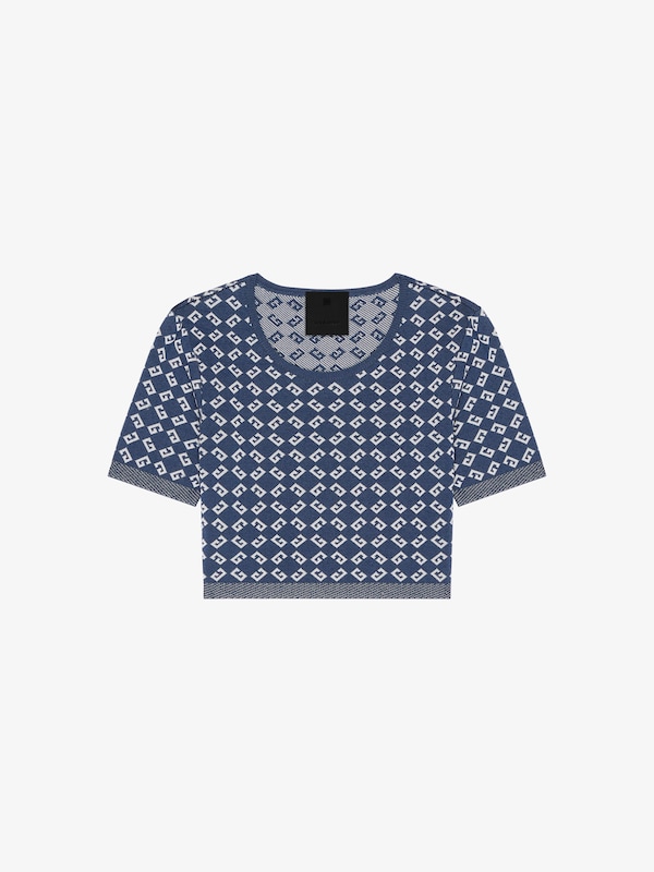 Givenchy Cropped Sweater In Monogram 72 Jacquard