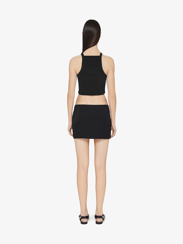 Givenchy Cropped Tank Top In Cotton With 4G Detail