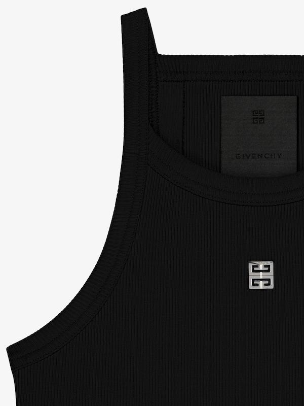 Givenchy Cropped Tank Top In Cotton With 4G Detail