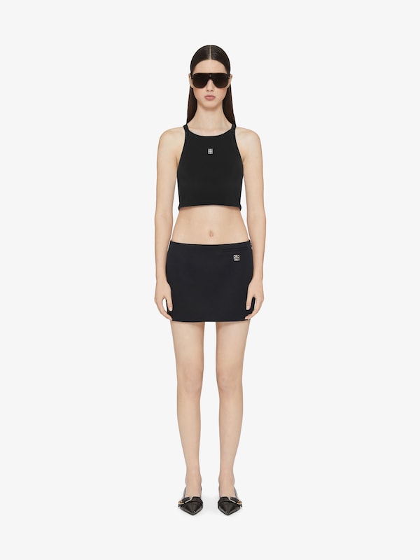 Givenchy Cropped tank top in cotton with 4G detail