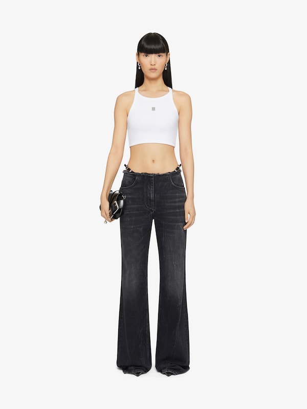 Givenchy Cropped tank top in cotton with 4G detail