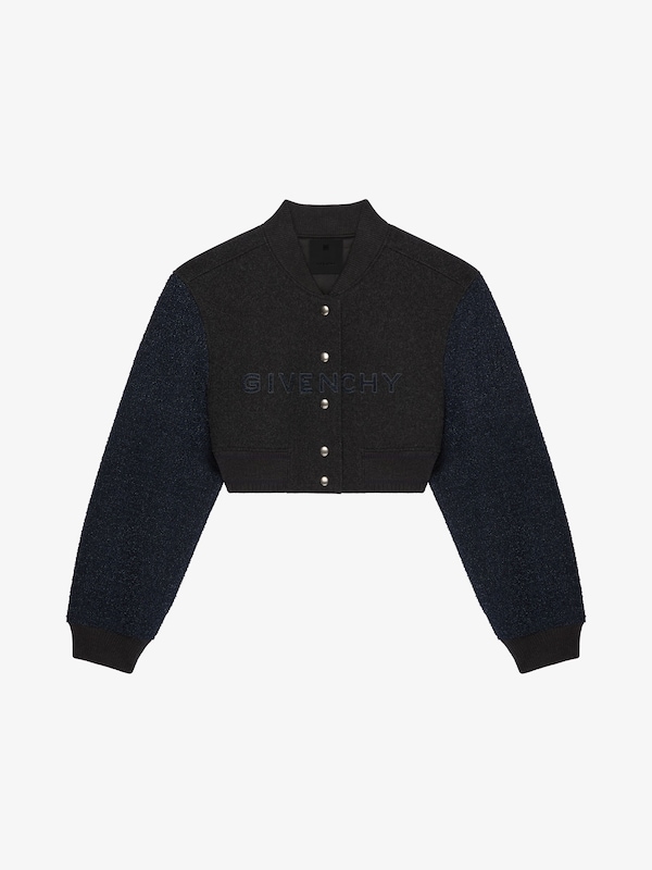 Givenchy GIVENCHY Cropped Varsity Jacket In Wool And Denim