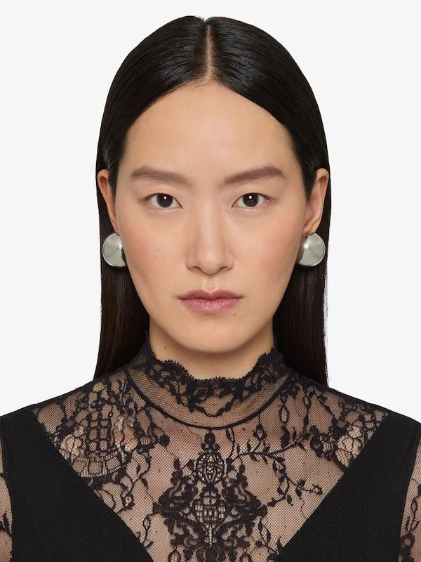 Givenchy Curve Earrings In Metal