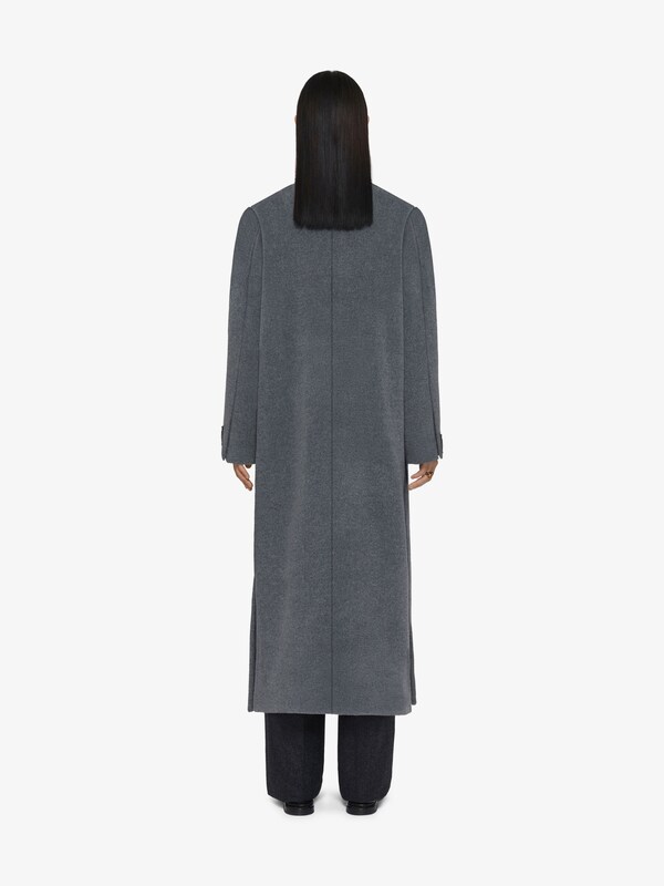 Givenchy Double Breasted Coat In Wool