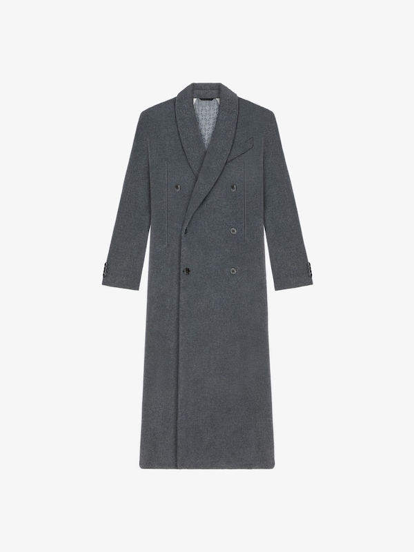 Givenchy Double Breasted Coat In Wool