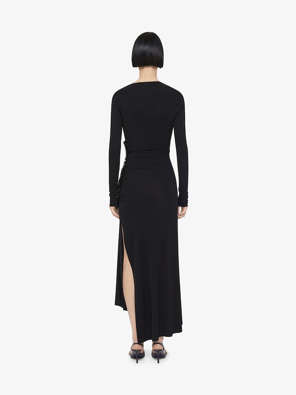 Givenchy Draped Dress In Embroidered Jersey