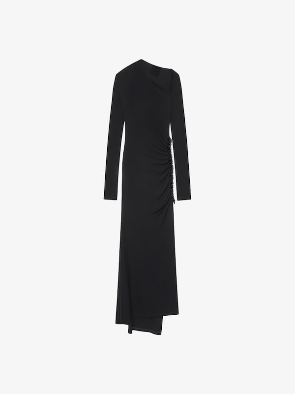 Givenchy Draped Dress In Embroidered Jersey