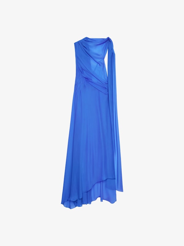 Givenchy Draped Dress In Satin With Lavallière