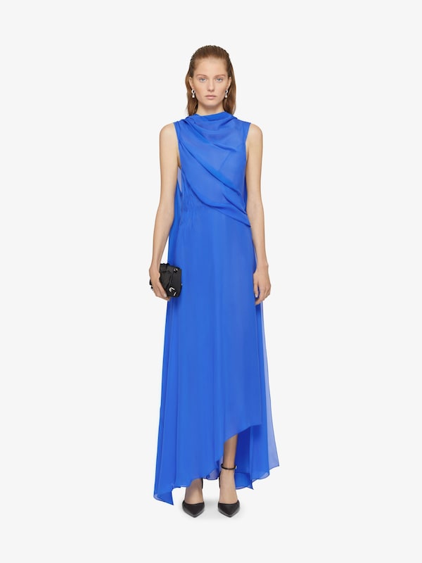 Givenchy Draped dress in satin with lavallière
