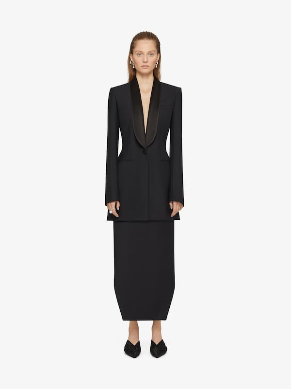 Givenchy Draped Jacket In Wool And Mohair