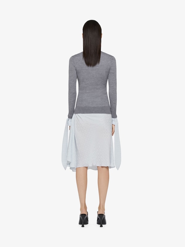 Givenchy Draped Skirt In Monogram 72 Jacquard