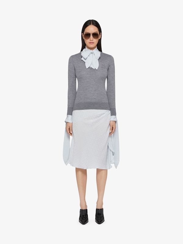 Givenchy Draped Skirt In Monogram 72 Jacquard