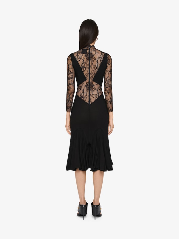 Givenchy Dress In Chandelier Lace And Jersey