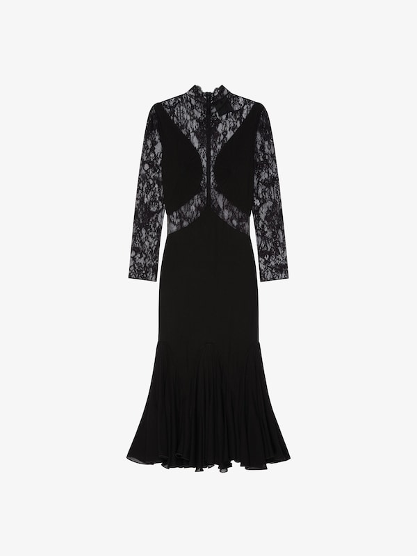 Givenchy Dress In Chandelier Lace And Jersey