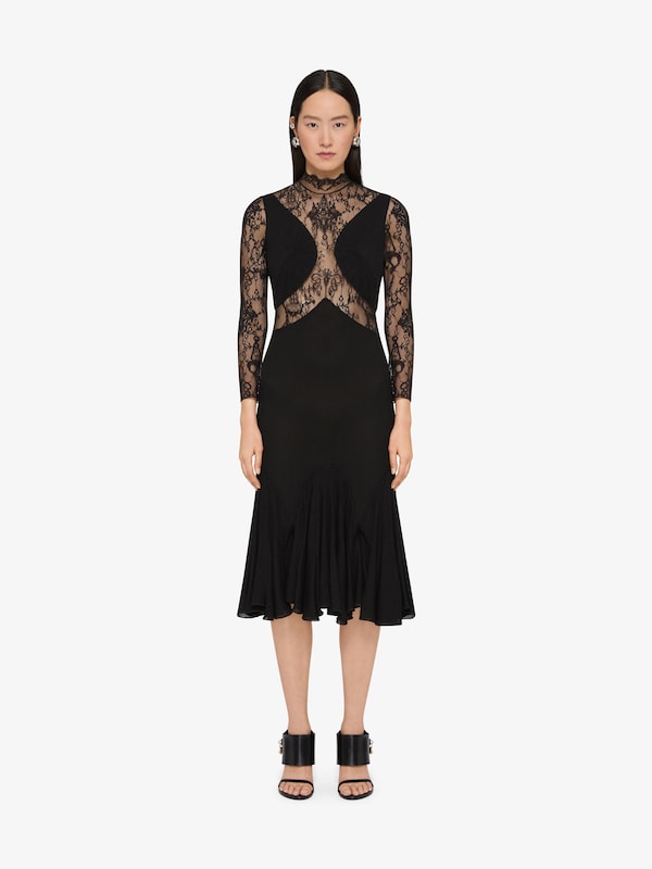 Givenchy Dress in chandelier lace and jersey
