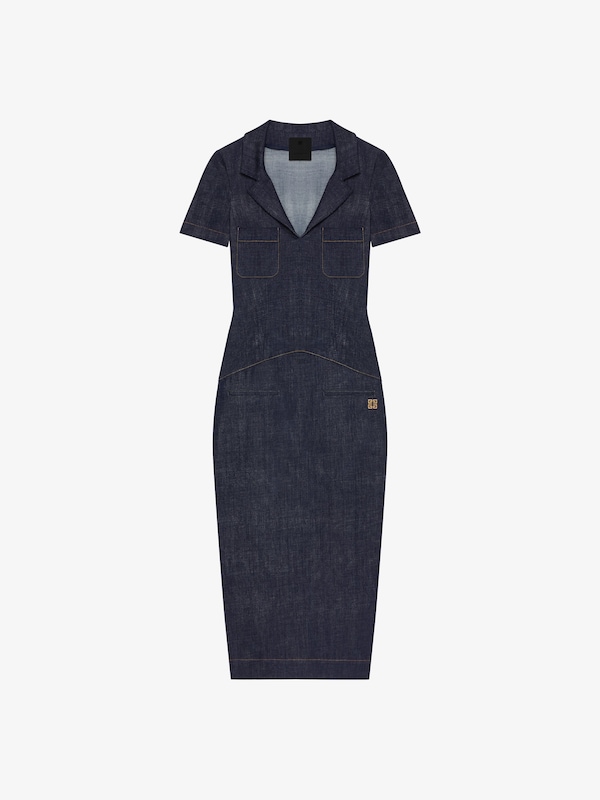 Givenchy Dress In Denim With 4G Emblem