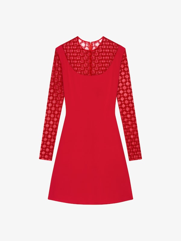 Givenchy Dress In Jersey And Monogram 72 Tulle