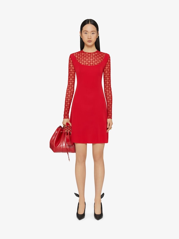 Givenchy Dress in jersey and monogram 72 tulle