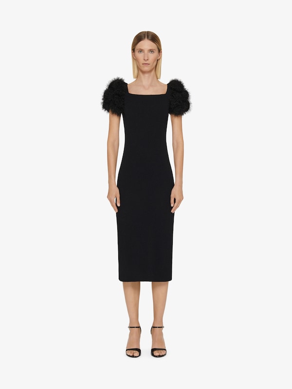 Givenchy Dress In Knit With Pompoms