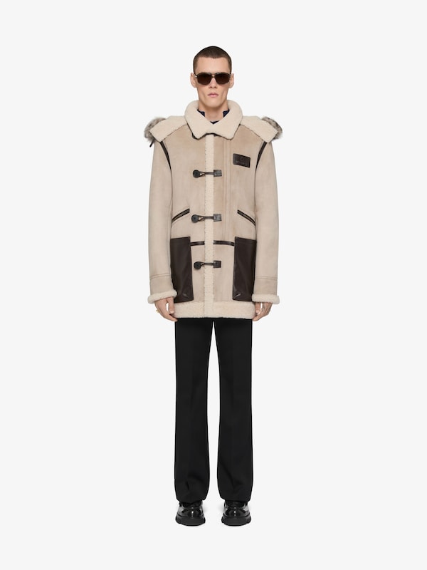 Givenchy Duffle coat in shearling and leather