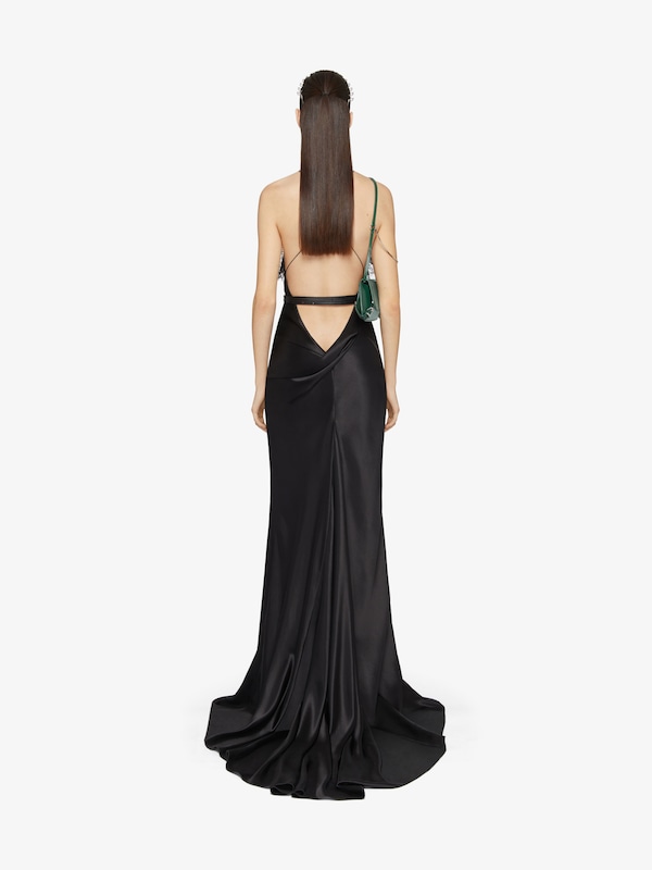 Givenchy Evening Dress In Satin With Lace