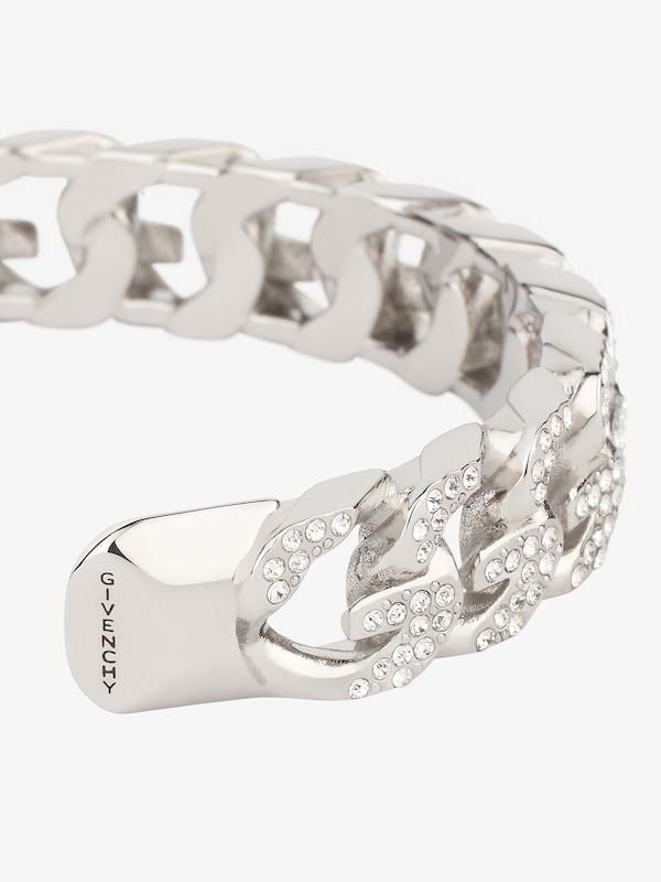 Givenchy G Chain Bracelet In Metal With Crystals