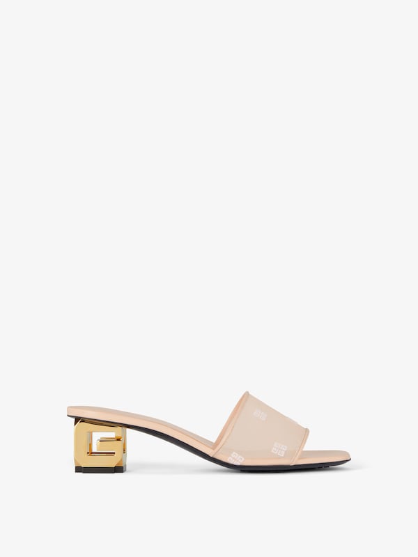 Givenchy G Cube heeled mules in 4G mesh