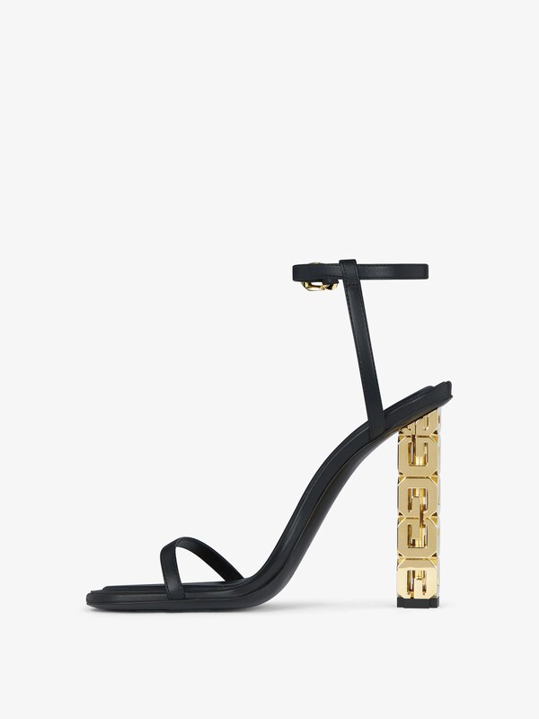Givenchy G Cube Heeled Sandals In Leather