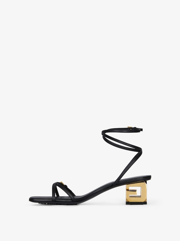Givenchy G Cube Heeled Sandals In Leather