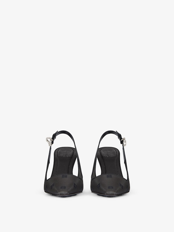 Givenchy G Cube Slingbacks In 4G Mesh