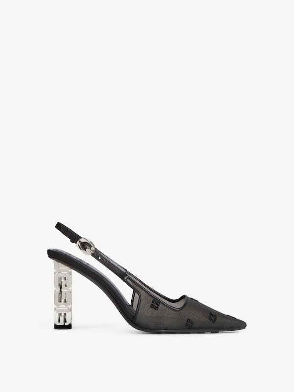 Givenchy G Cube slingbacks in 4G mesh