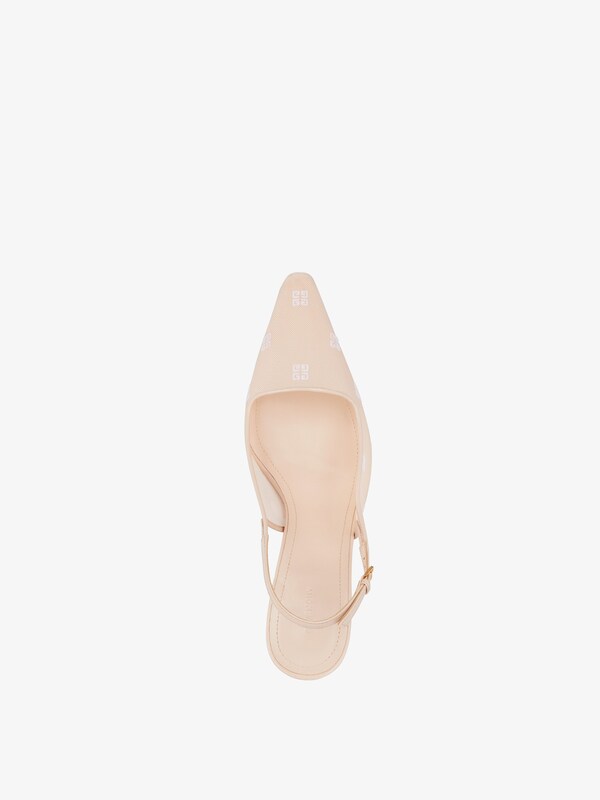 Givenchy G Cube Slingbacks In 4G Mesh