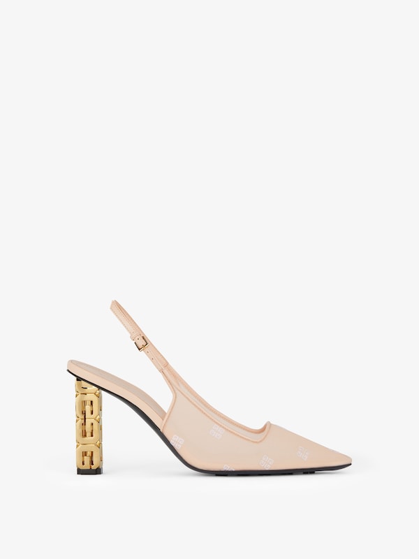 Givenchy G Cube slingbacks in 4G mesh